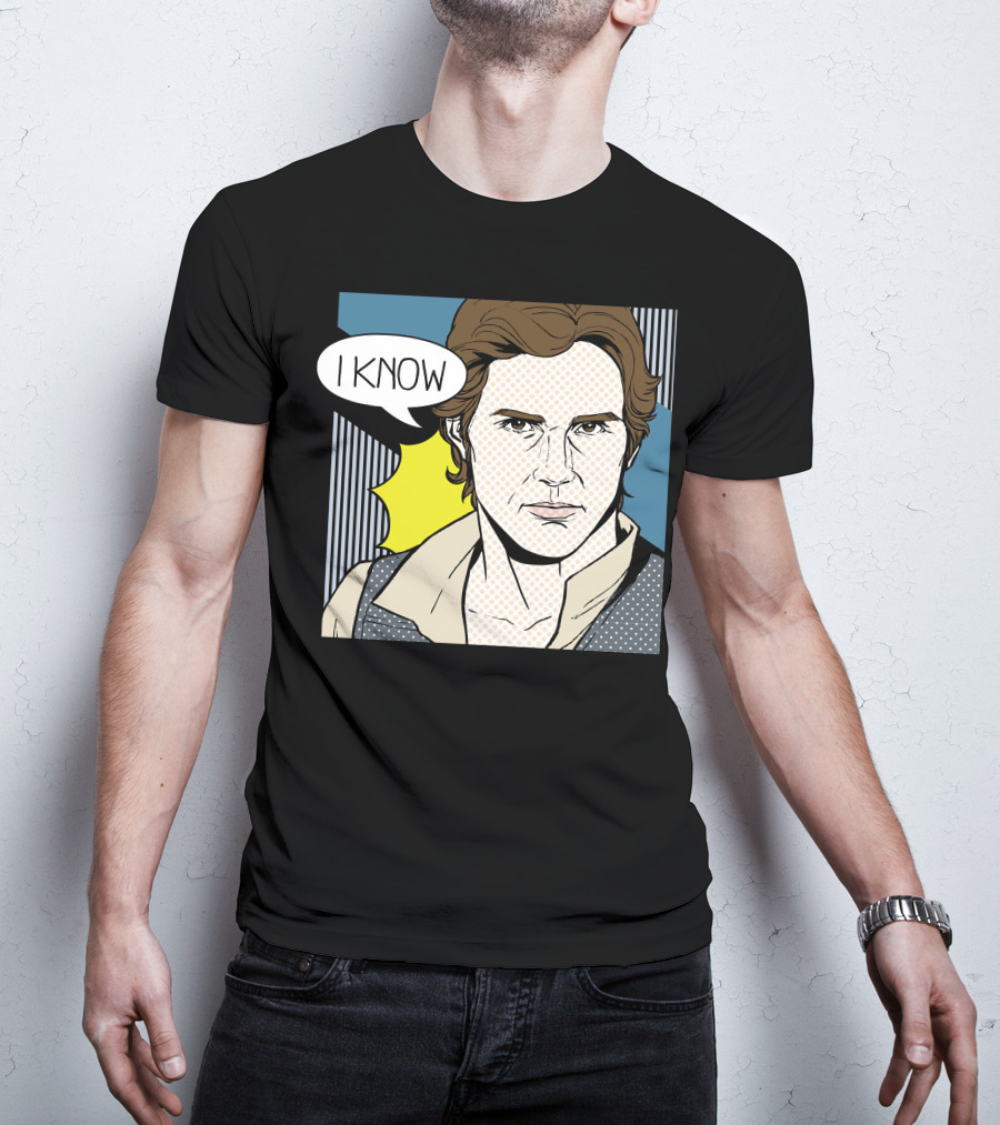 Star Wars Han Solo I Know Pop Art Retro Couples Fan Favorite T-Shirt