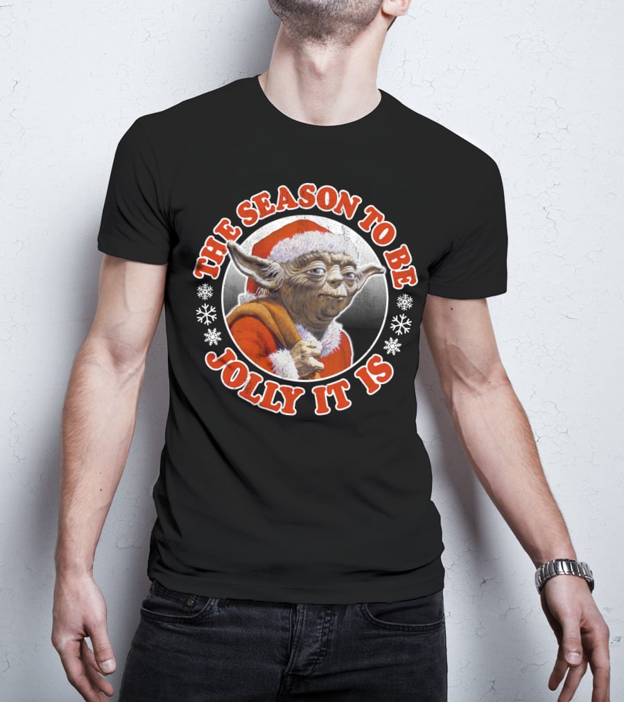 Star Wars Christmas Jolly Yoda The Season To Be Jolly It Is T-Shirt