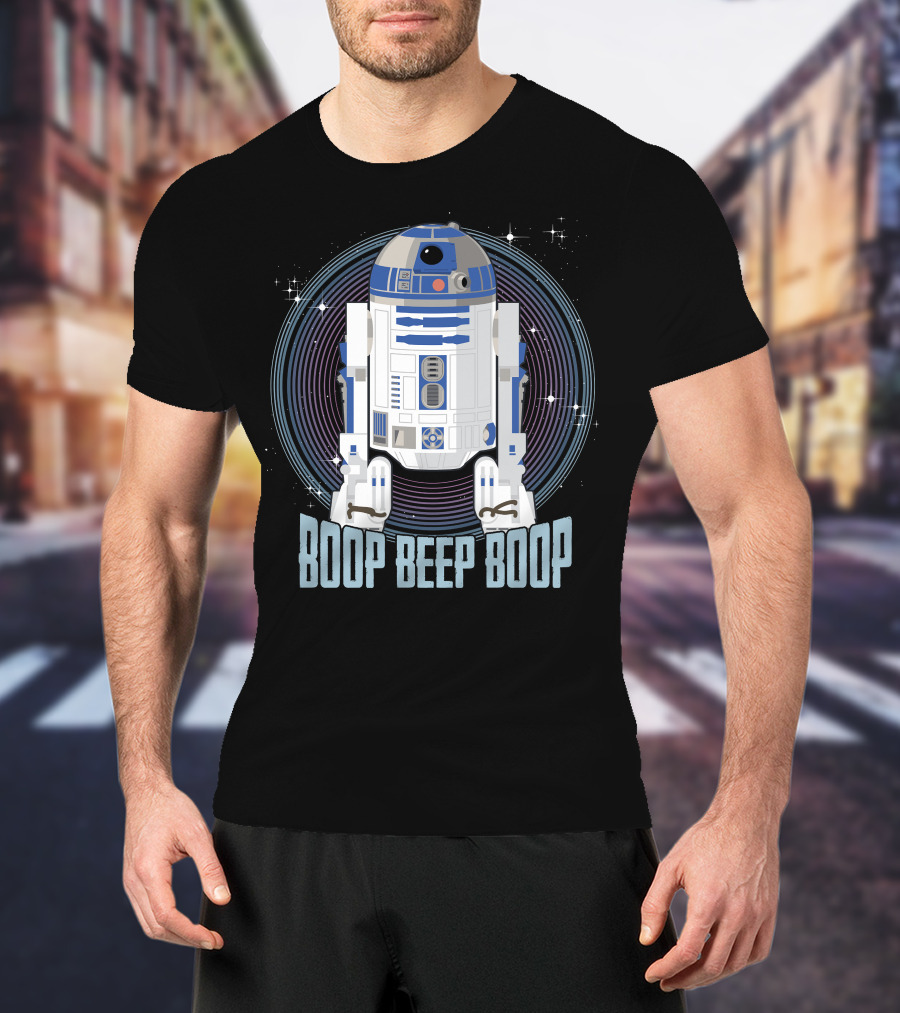 Star Wars R2-D2 Boop Beep Boop Circle T-Shirt