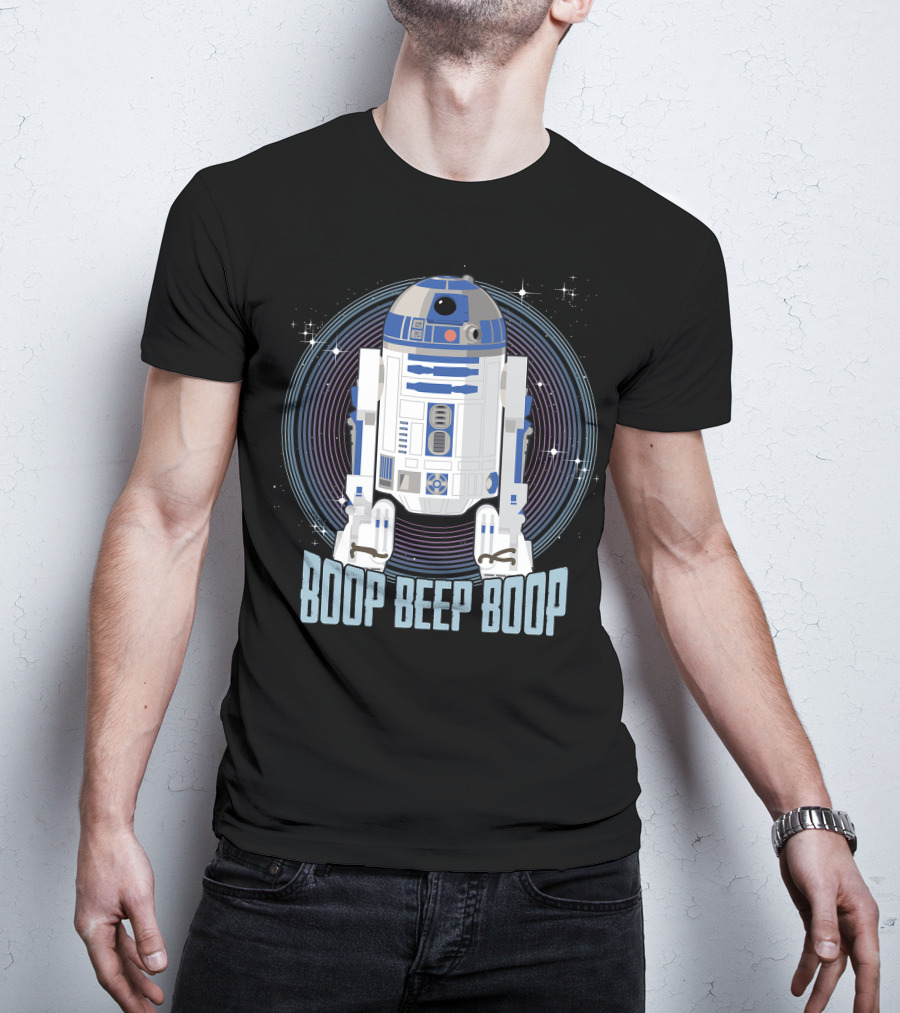 Star Wars R2-D2 Boop Beep Boop Circle T-Shirt
