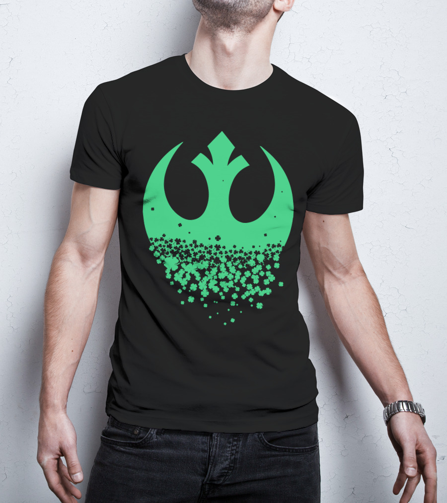 Star Wars Rebel Alliance Saint Patricks Day Clover Emblem T-Shirt