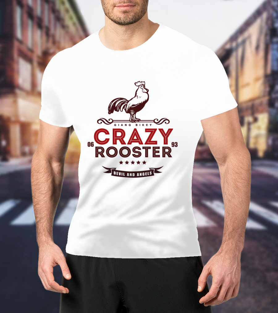CraZy Rooster Giang Bikey Devil And Angels 06 93 T-Shirt