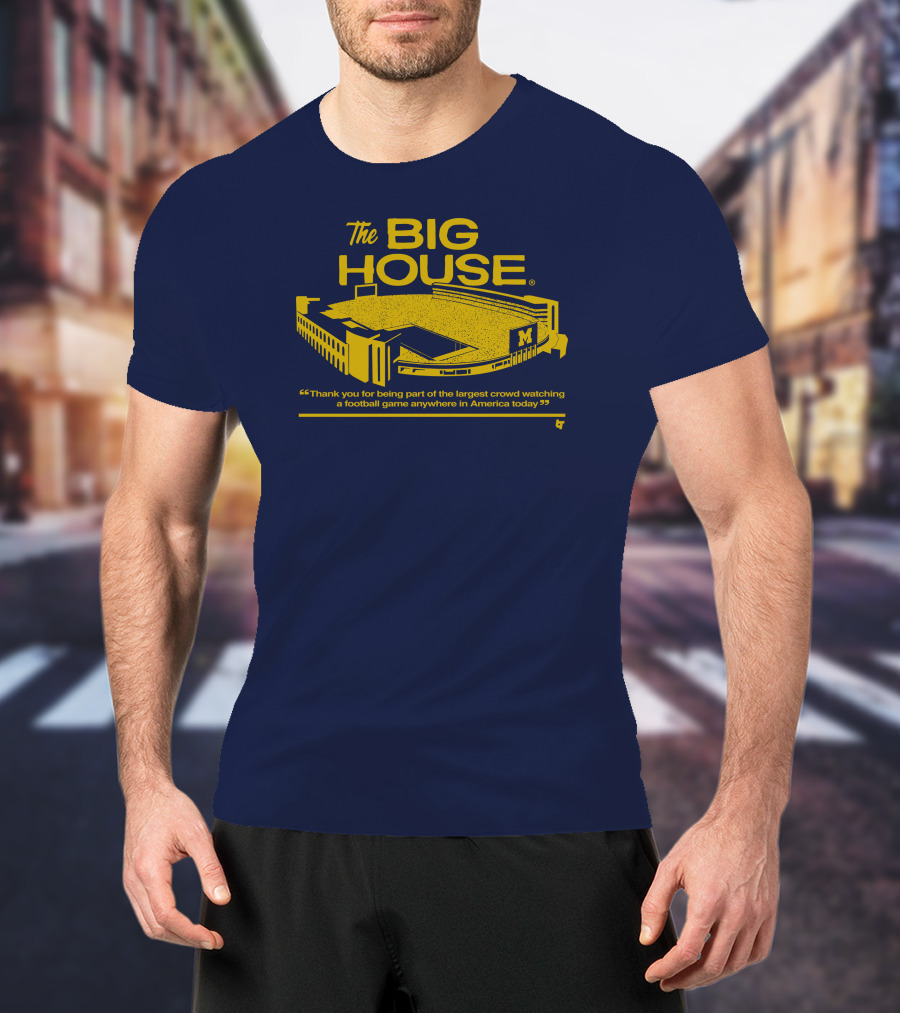 The Big House Stadium M Football Game Largest Crowd America T-Shirt