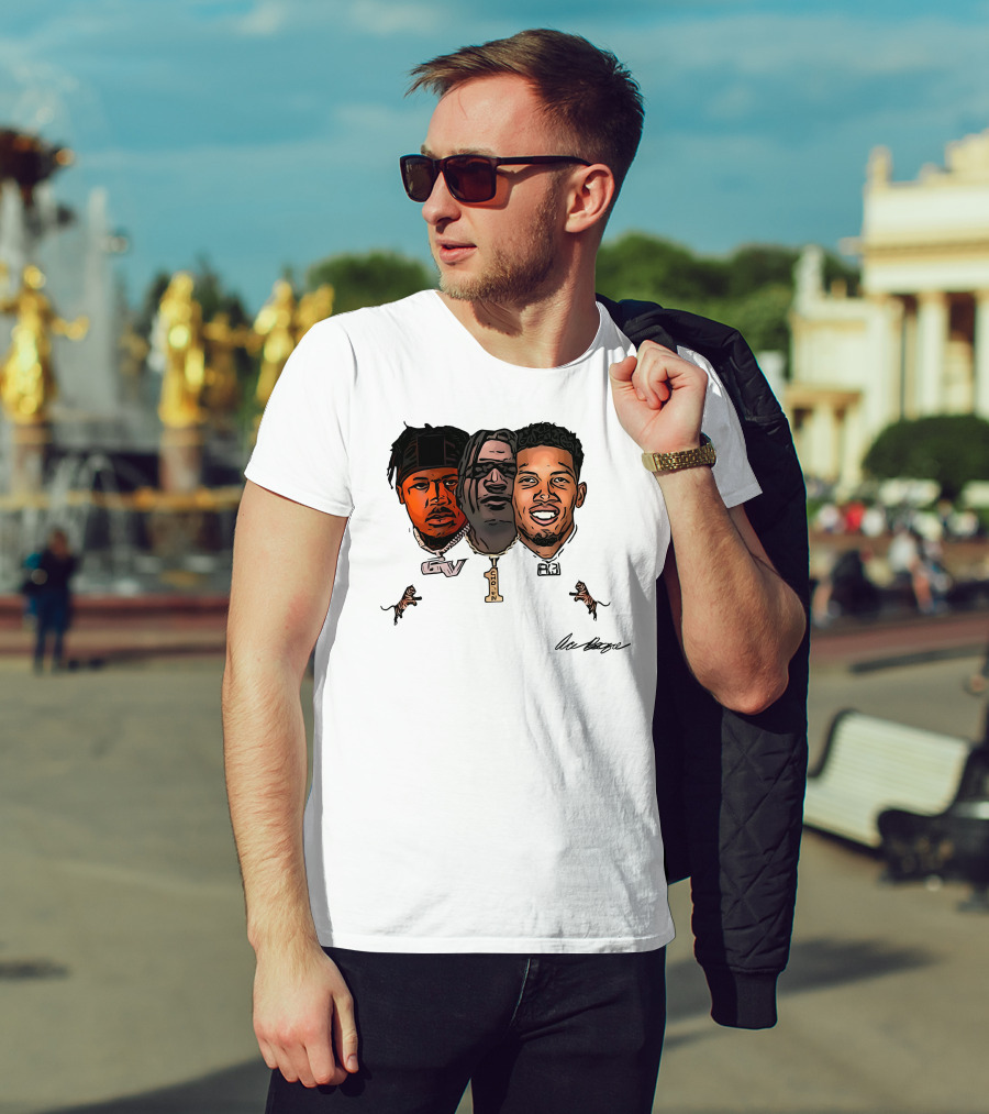 Ja'Marr Chase GV Tiger Trio Football T-Shirt