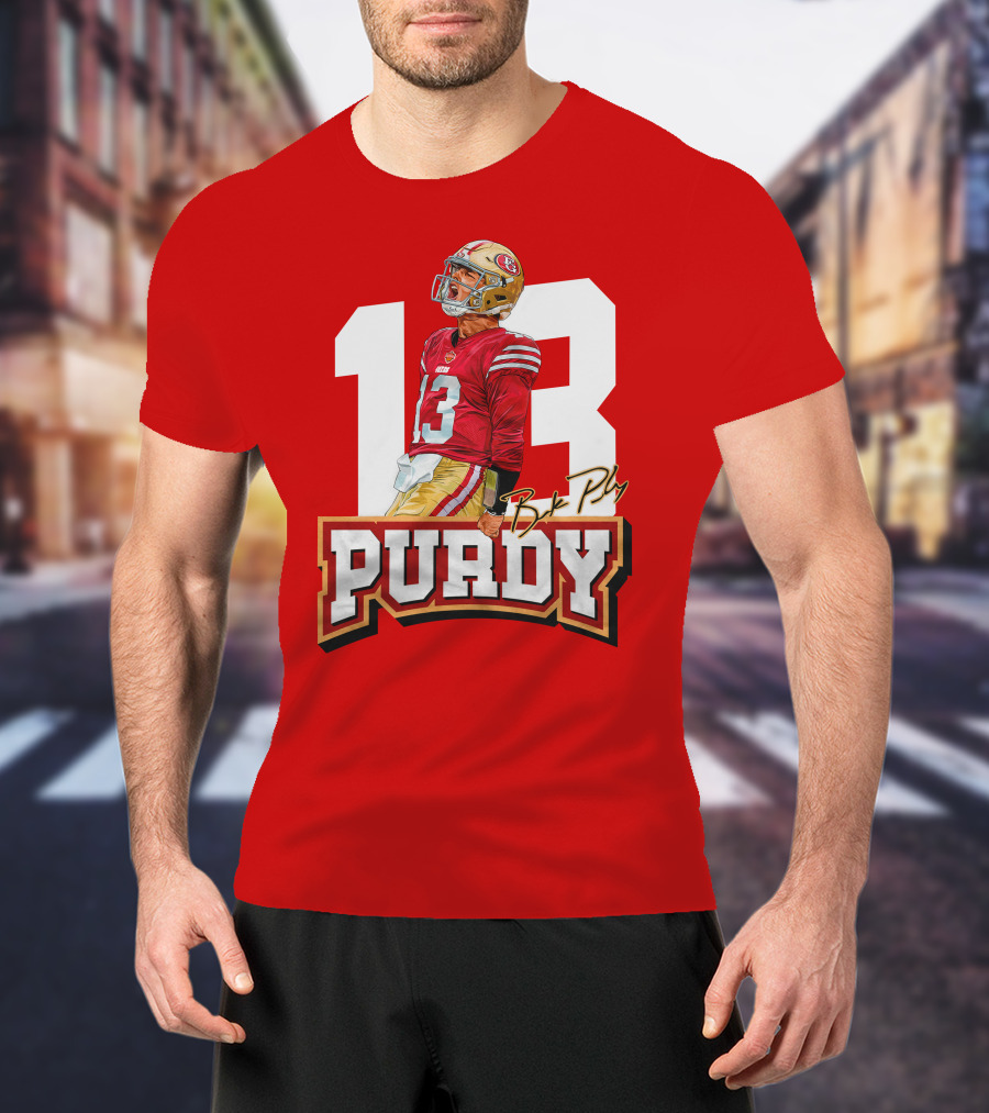13 Purdy Brock Poly Football Player Red Jersey T-Shirt