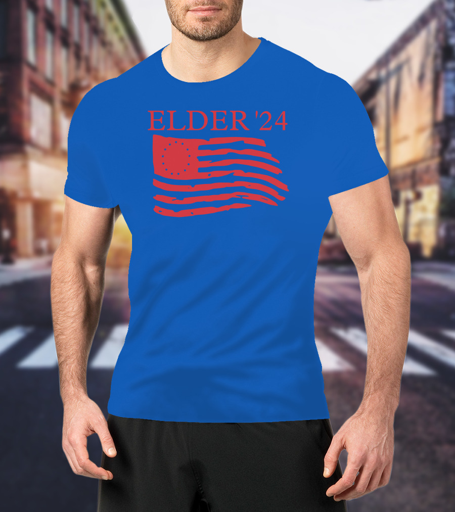 Elder 24 We're Got A Country To Save Larry Elder American Flag T-Shirt