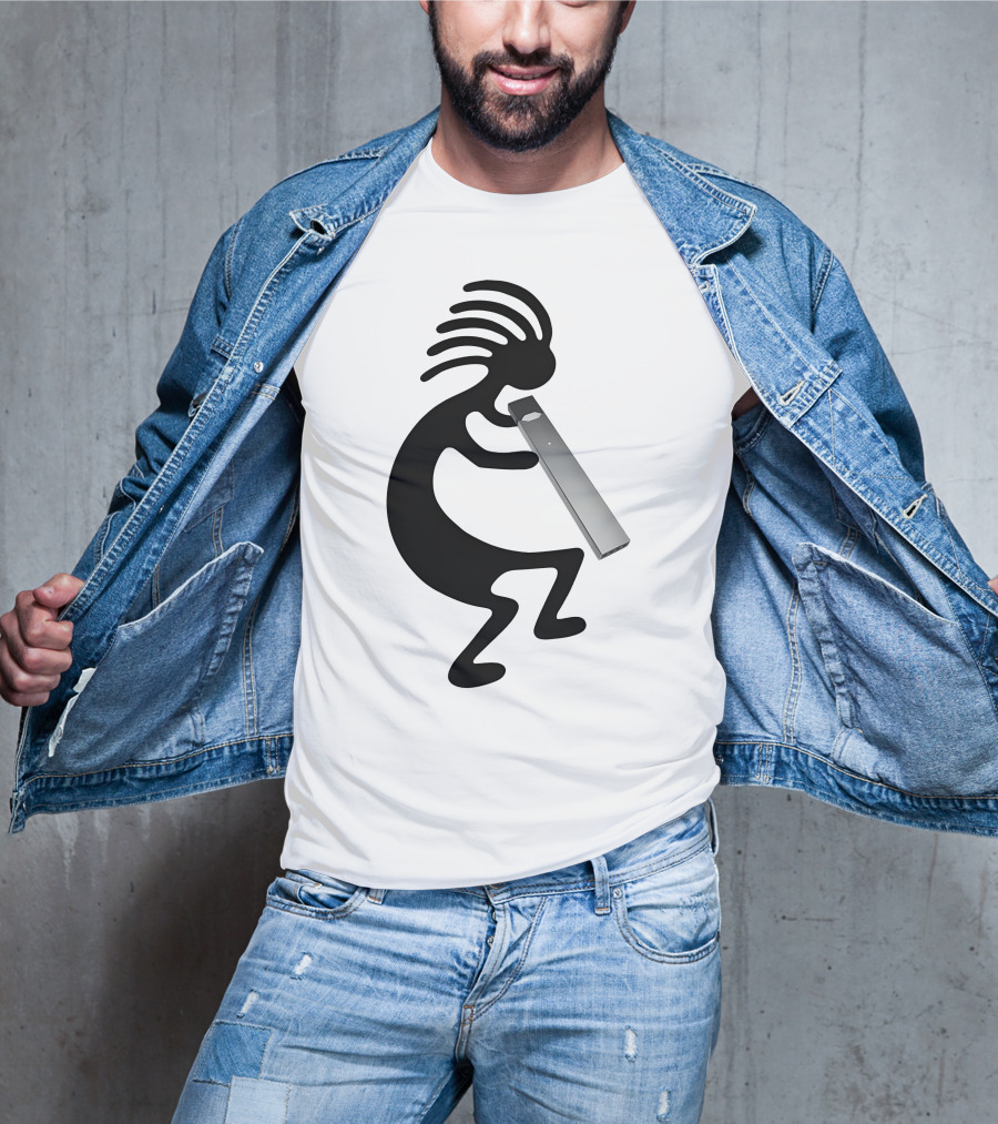 Kokopelli Vaping Man With Modern Device T-Shirt