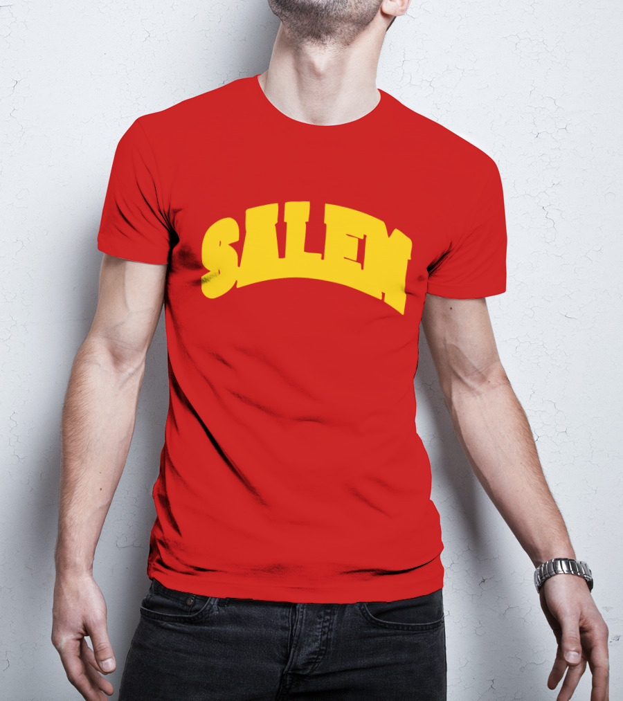 Salem Bold Yellow Arch On Red T-Shirt