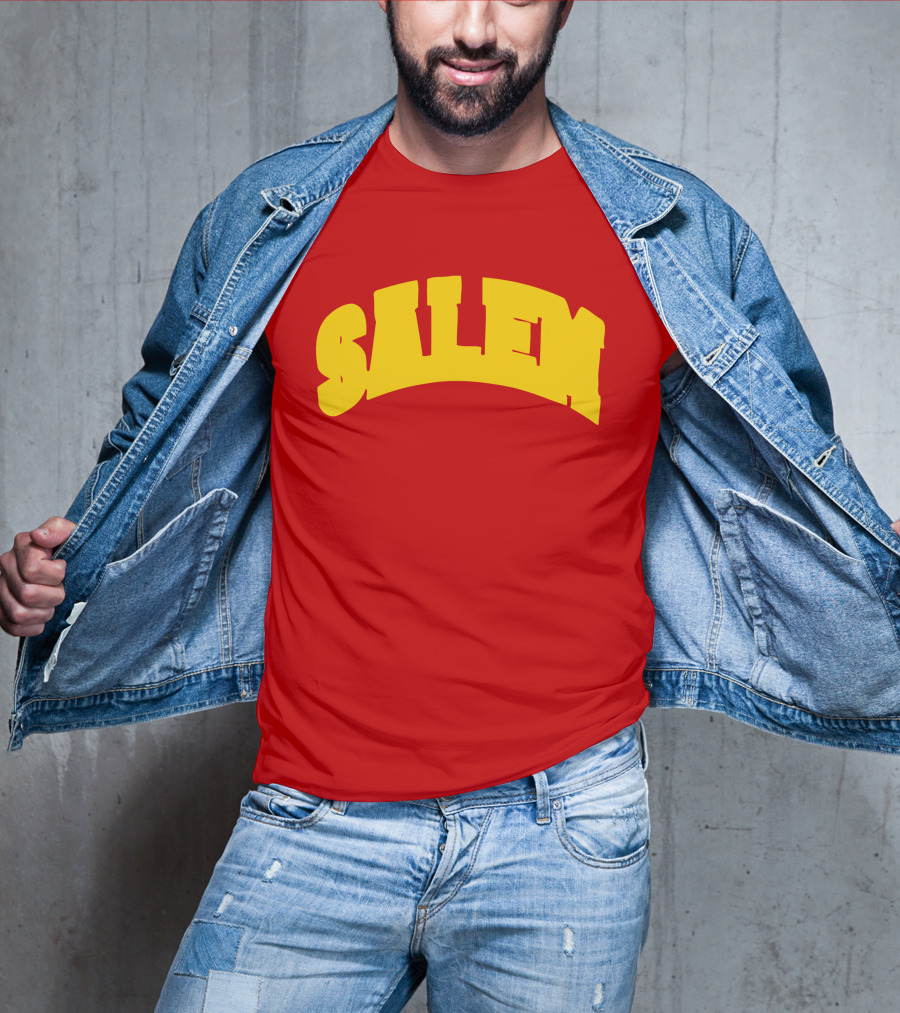 Salem Bold Yellow Arch On Red T-Shirt