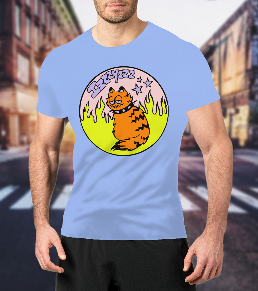 Izzzyzzz Crowdmade Merch Garfield Flame Stars T-Shirt