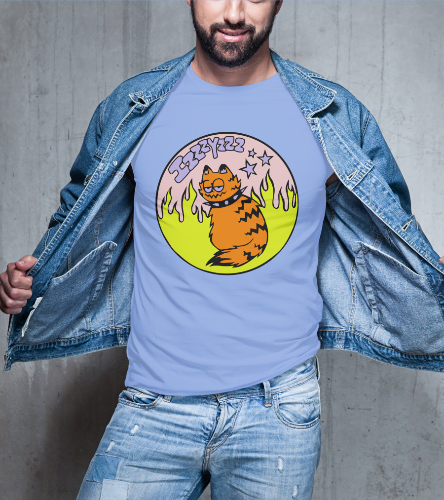 Izzzyzzz Crowdmade Merch Garfield Flame Stars T-Shirt