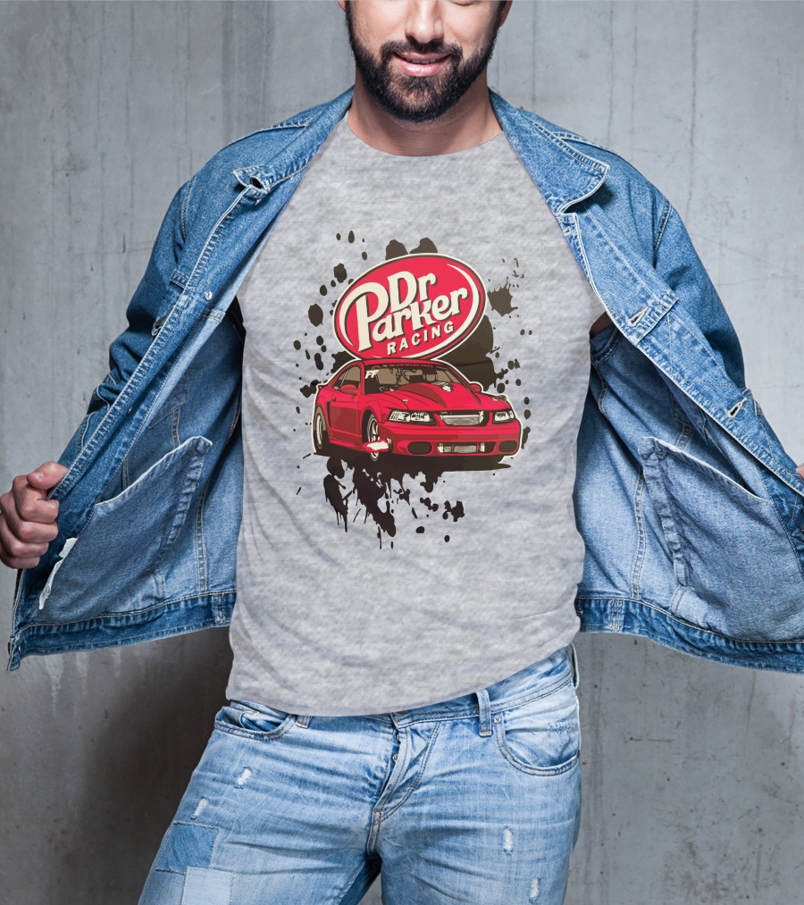 Dr Parker Racing Cleetus McFarland Merch Red Car T-Shirt