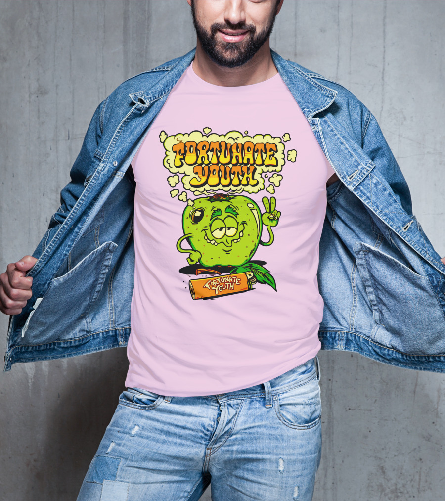 Fortunate Youth Merch Apple Smoking Peace Hand T-Shirt