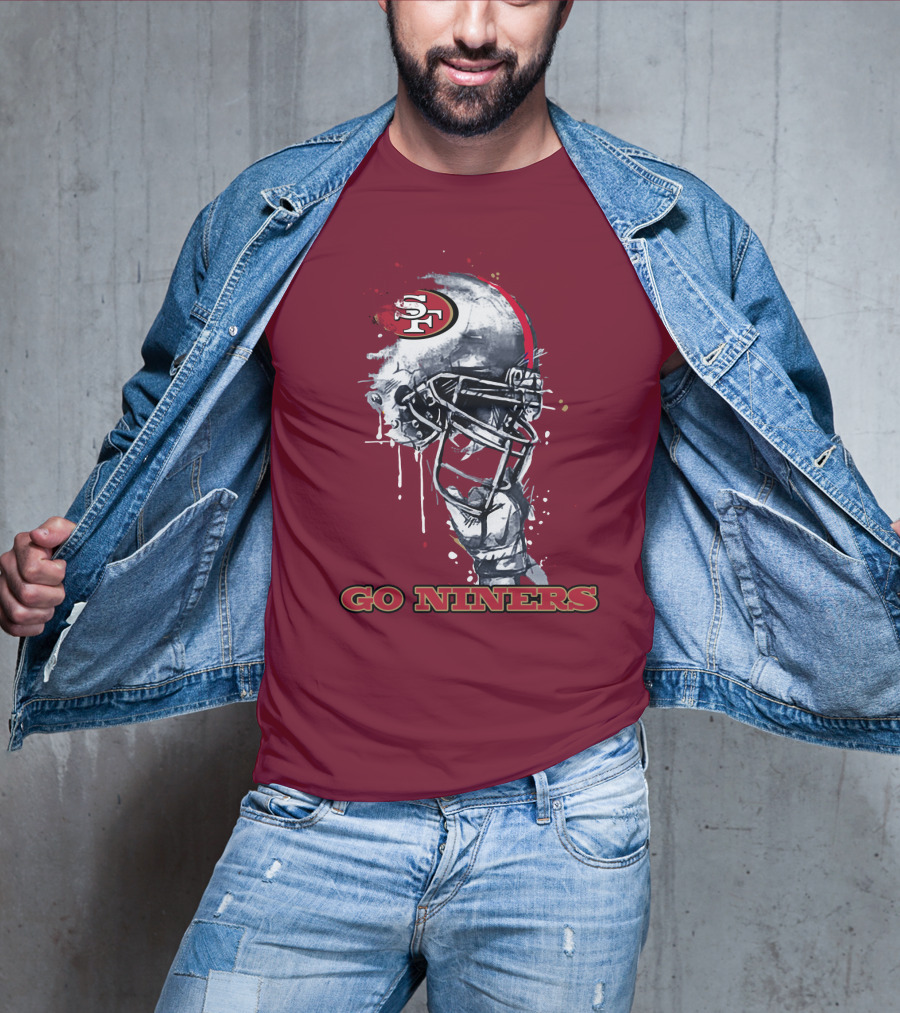 Go Niners Sf49ers Helmet T-Shirt