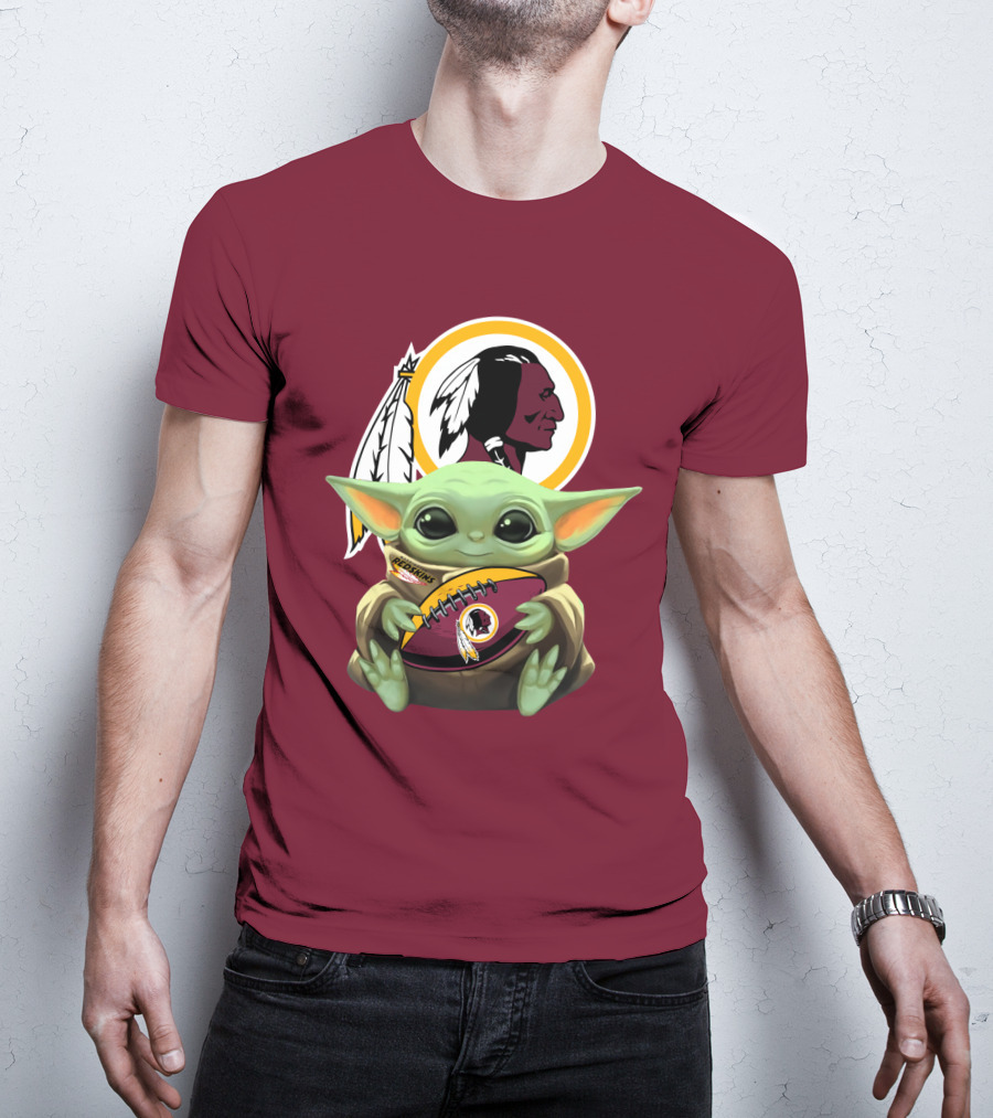 Washington Redskins Baby Yoda Football Fan Collectible T-Shirt