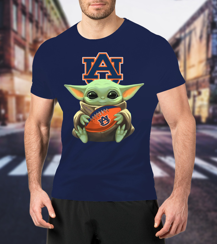 Auburn Baby Yoda Football T-Shirt