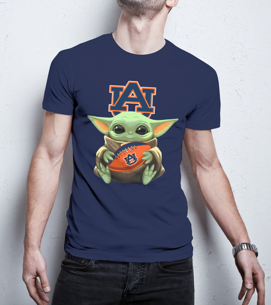 Auburn Baby Yoda Football T-Shirt