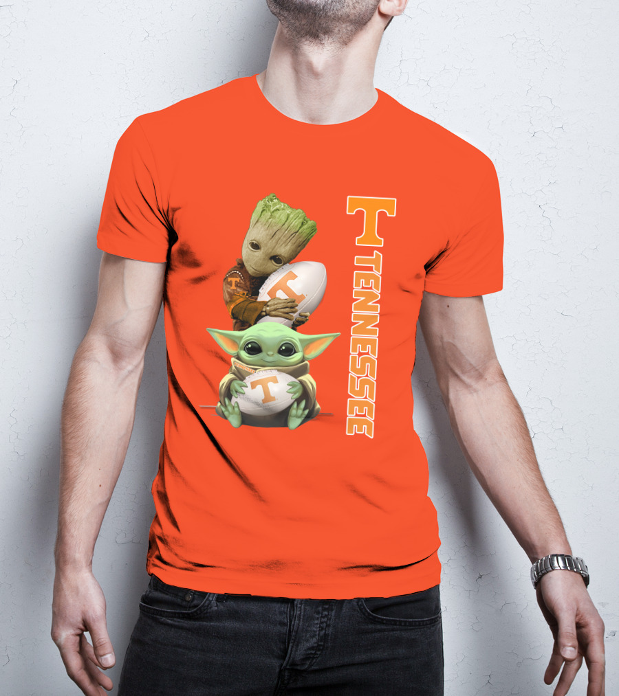 Groot Baby Yoda Tennessee Football T-Shirt