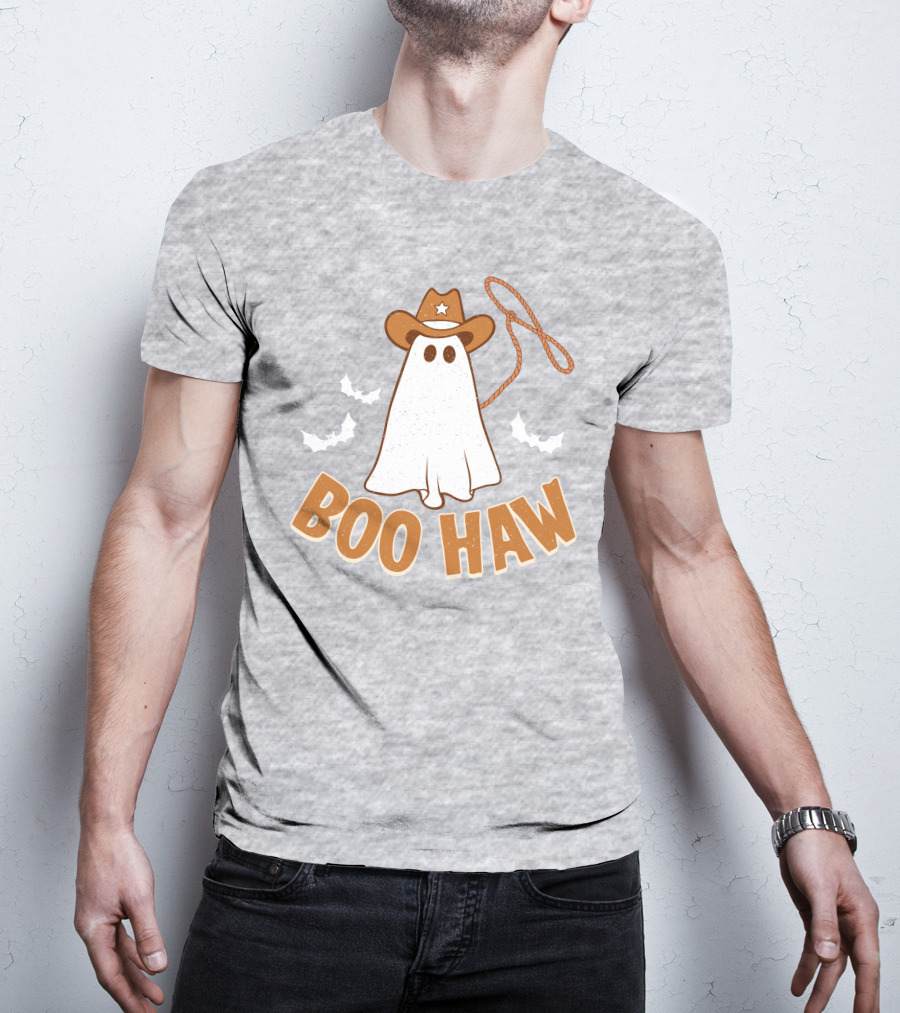 Boo Haw Western Ghost Cowboy Halloween T-Shirt