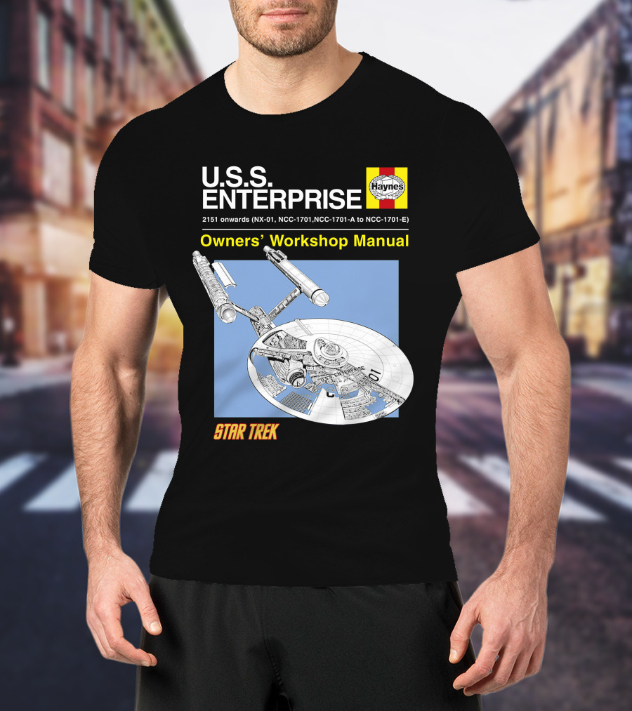 U.S.S Enterprise Haynes Owners' Workshop Manual Star Trek 2151 Onwards NCC-1701 NCC-1701-A To NCC-1701-E T-Shirt