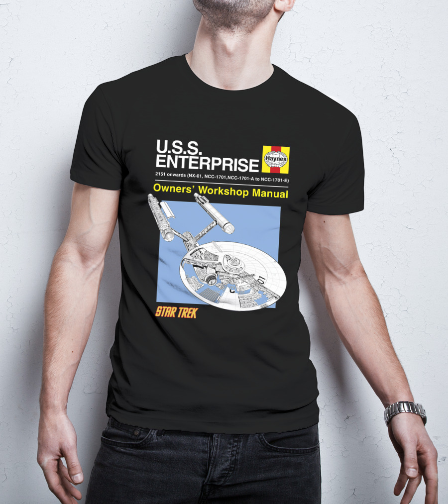 U.S.S Enterprise Haynes Owners' Workshop Manual Star Trek 2151 Onwards NCC-1701 NCC-1701-A To NCC-1701-E T-Shirt