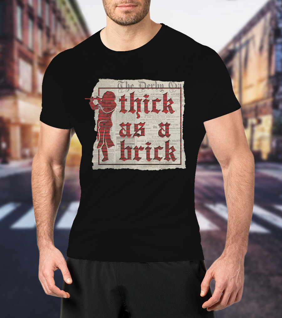 Thick As A Brick Newspaper Red Flute Player T-Shirt