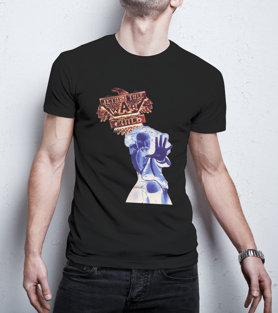 Jethro Tull War Child Eagle Motif With Reaching Figure T-Shirt