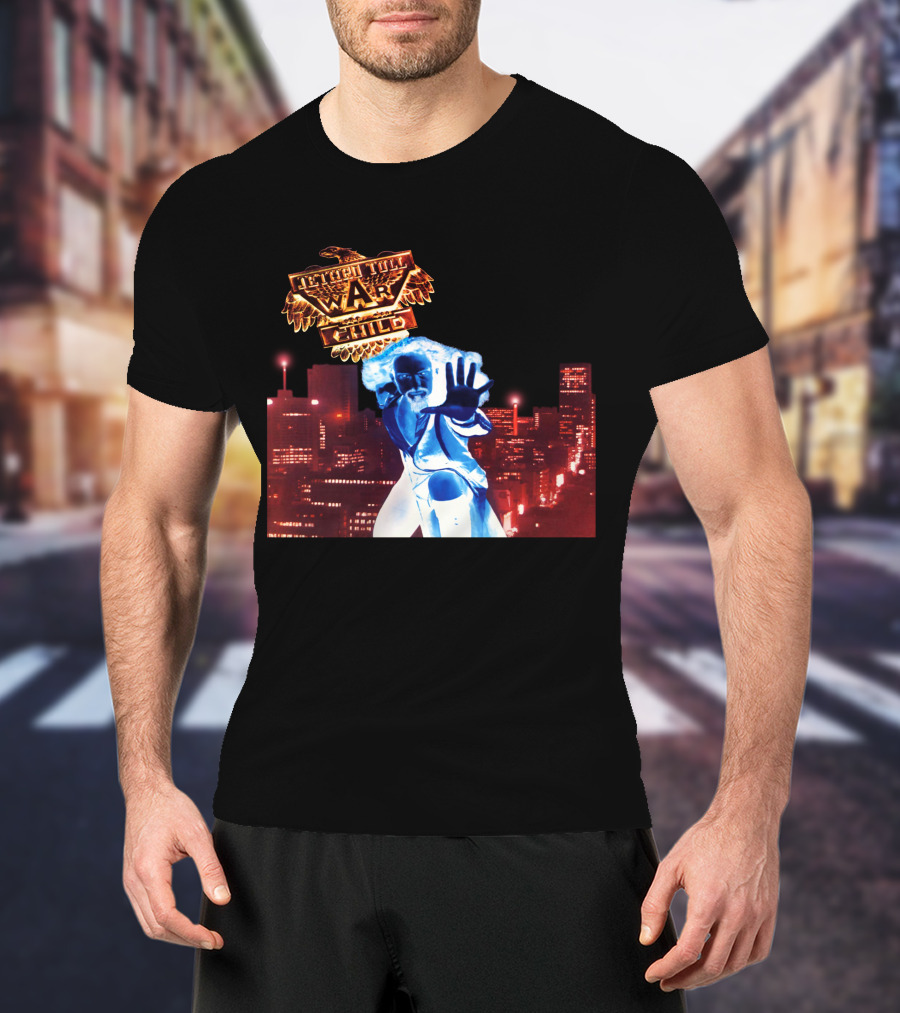 Faster Than A Bullet War Child Urban Heroic Cityscape T-Shirt