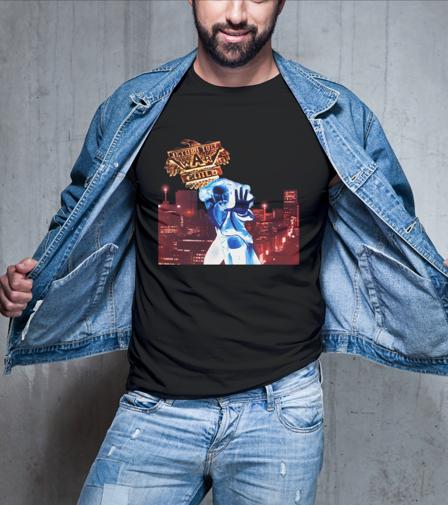 Faster Than A Bullet War Child Urban Heroic Cityscape T-Shirt