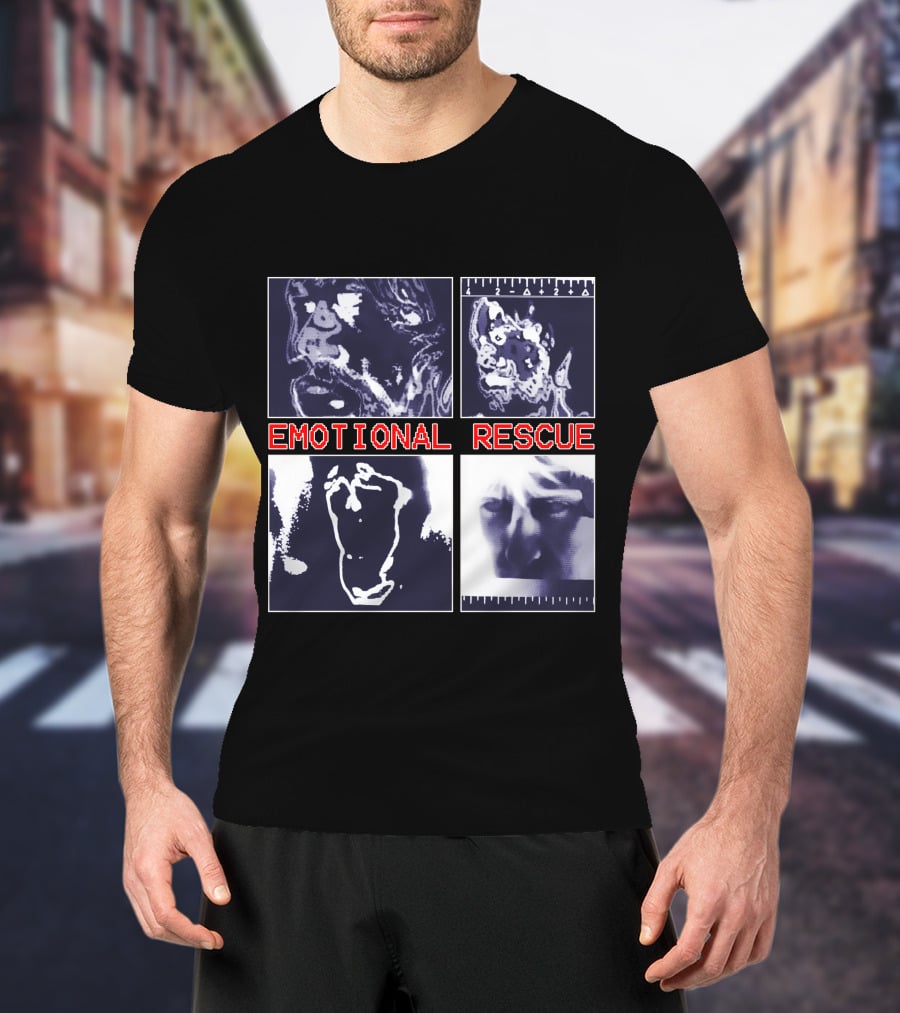Emotional Rescue Album Cover Art Quadrants T-Shirt