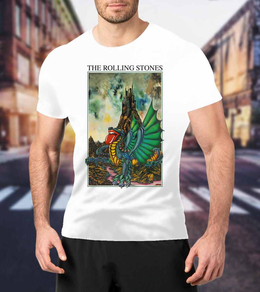 The Rolling Stones Dragon And Castle Scene T-Shirt
