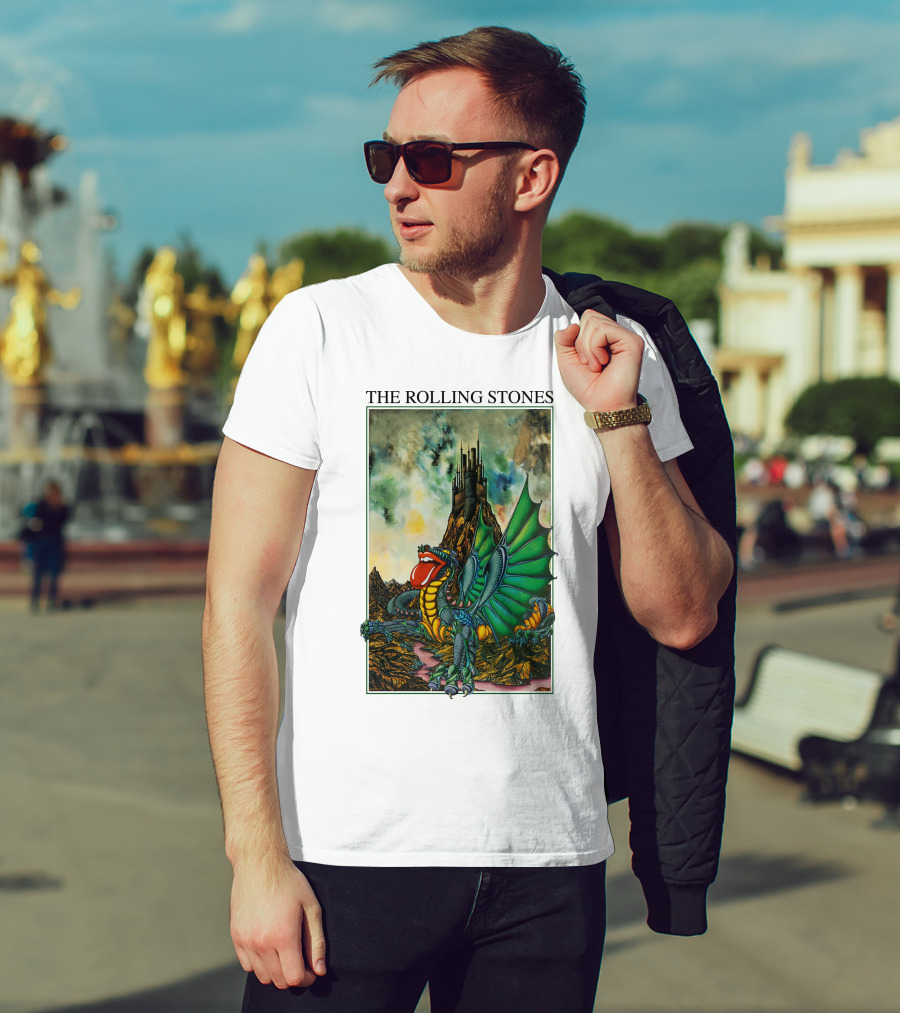 The Rolling Stones Dragon And Castle Scene T-Shirt