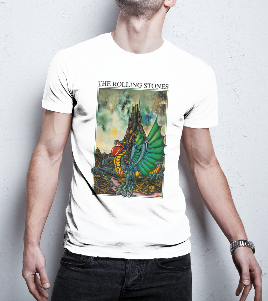 The Rolling Stones Dragon And Castle Scene T-Shirt