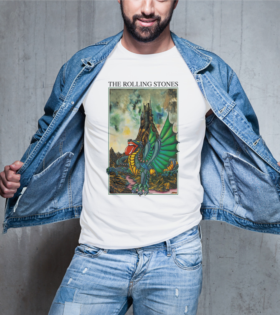 The Rolling Stones Dragon And Castle Scene T-Shirt