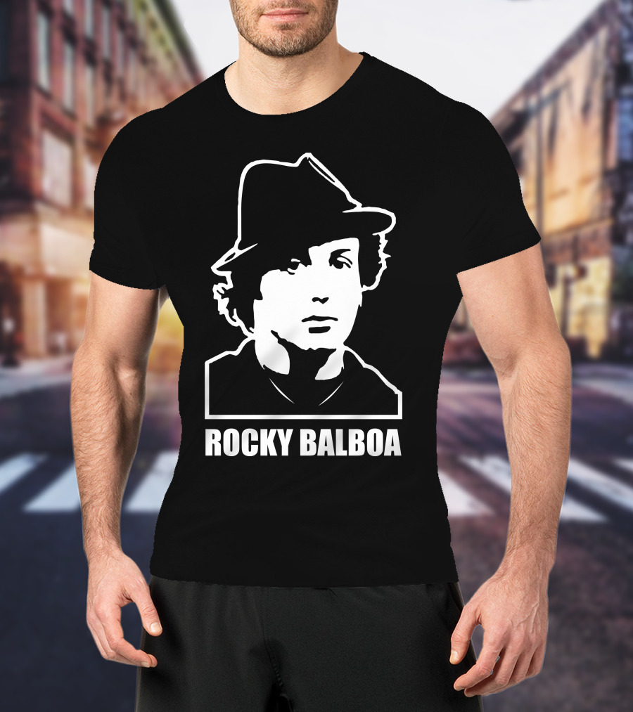 Rocky Balboa Iconic Boxing Legend With Hat T-Shirt