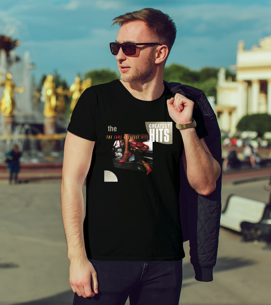 The Cars Greatest Hits Album Cover Retro T-Shirt