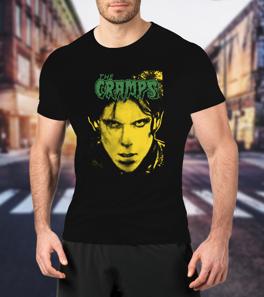 The Cramps Lux Interior Yellow Face T-Shirt