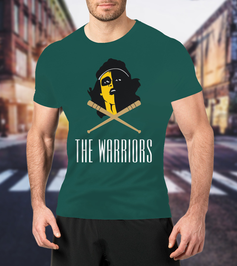 The Warriors Movie Concept Art Face And Crossed Bats T-Shirt