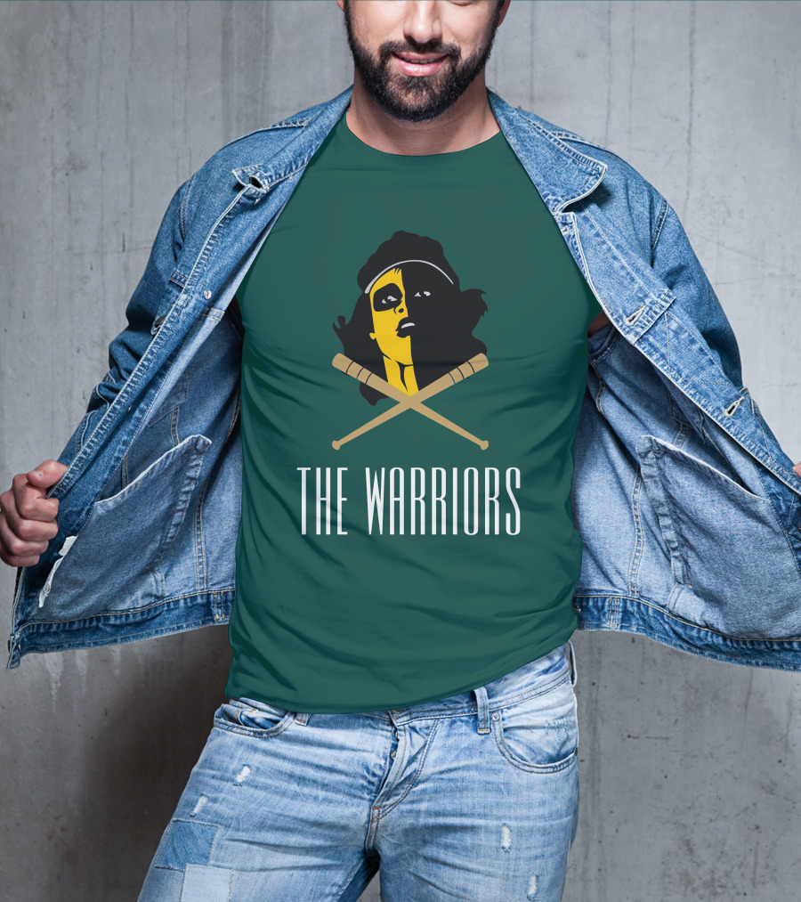 The Warriors Movie Concept Art Face And Crossed Bats T-Shirt
