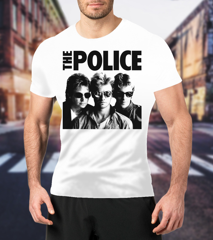 The Police Band Black And White Photo T-Shirt