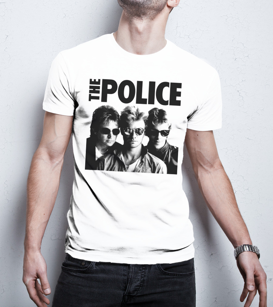 The Police Band Black And White Photo T-Shirt