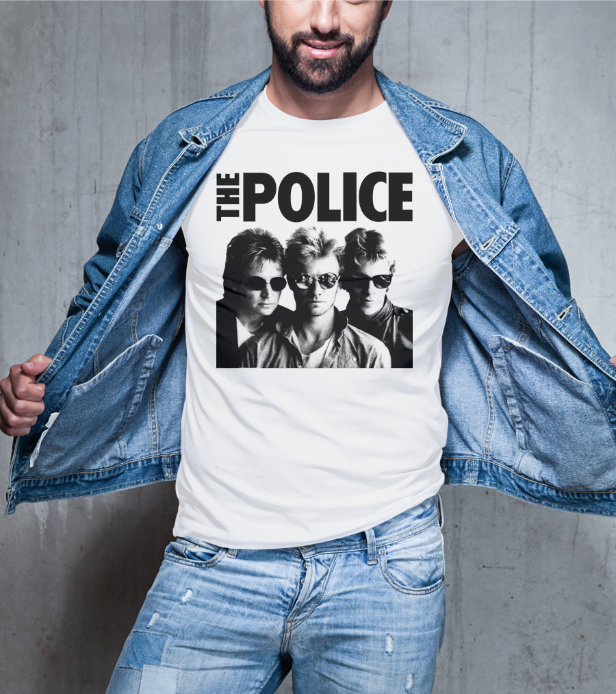 The Police Band Black And White Photo T-Shirt