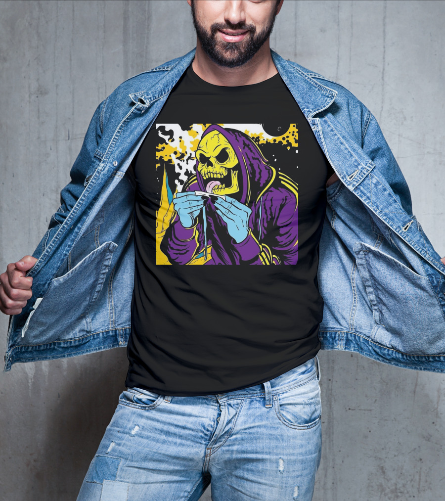Skeletor Rolling Hoodie Masters Of The Universe 80s Retro Style Cartoon T-Shirt