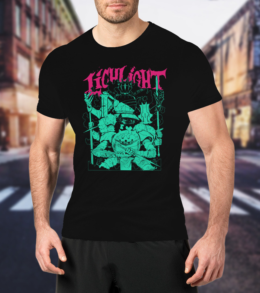 Lichlight Medieval Knight Skeleton Warrior T-Shirt