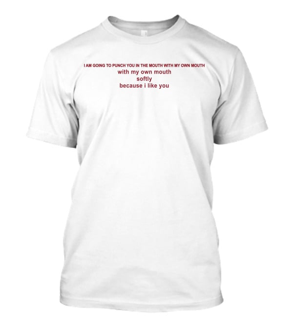I Am Going To Punch You In The Mouth Softly With My Own Mouth Because I Like You T-Shirt