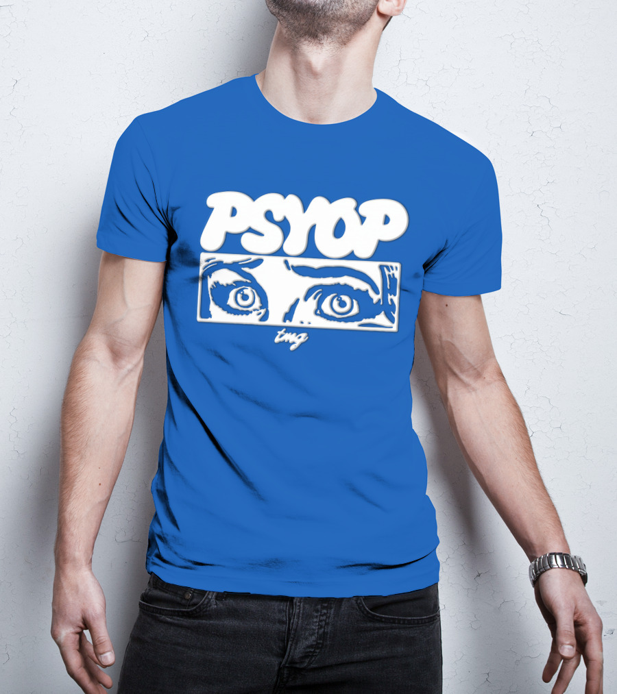 PSYOP TMG Eye Design Crewneck T-Shirt