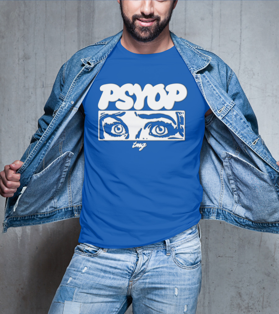 PSYOP TMG Eye Design Crewneck T-Shirt