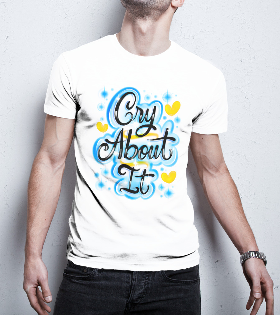 TDE Sza Cry About It Blue Yellow Hearts T-Shirt