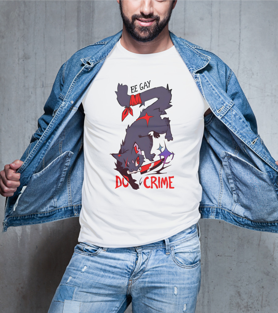 Saltmalkin Merch Laney Be Gay Do Crime Cat T-Shirt