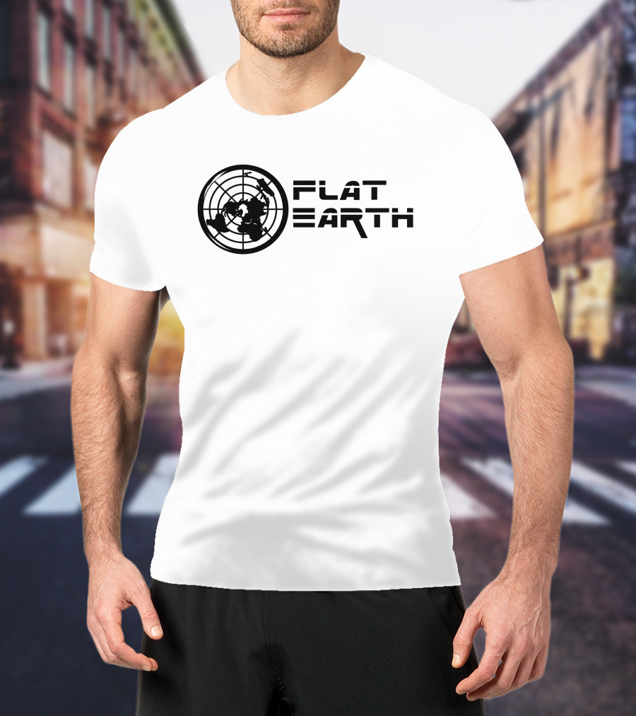 Flat Earth Model Globe Projection T-Shirt